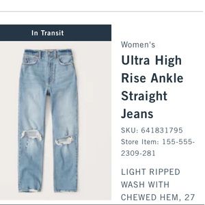 Abercrombie Straight Leg Jeans